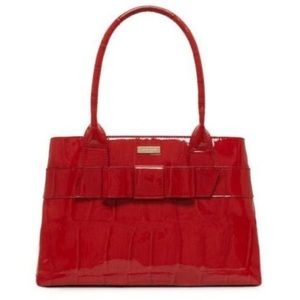 Kate Spade Elena Knightsbridge Red Leather Tote